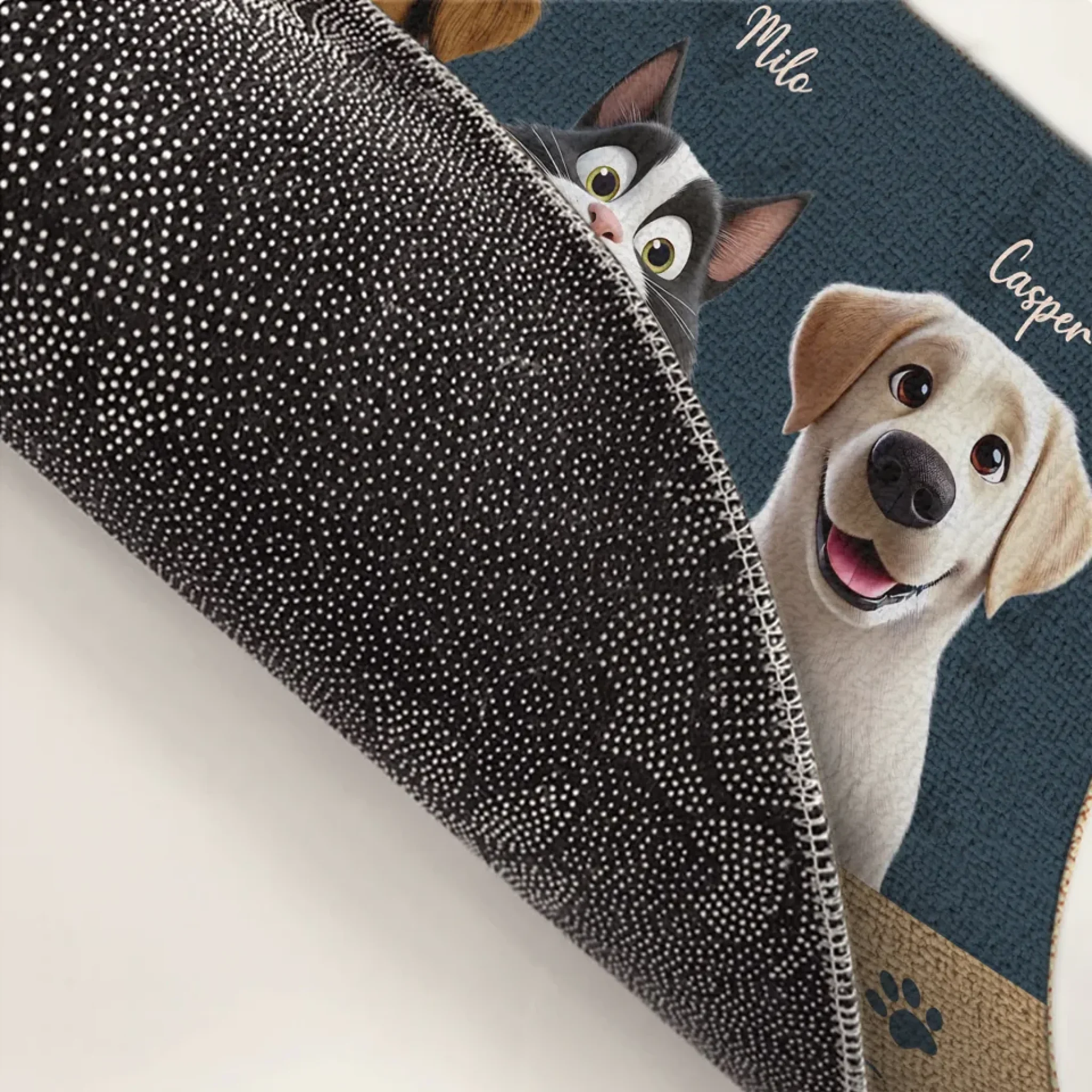 Pets Fill Our Hearts - Dog & Cat Personalized Custom Home Decor Decorative Mat - House Warming Gift For Pet Owners, Pet Lovers - Image 4