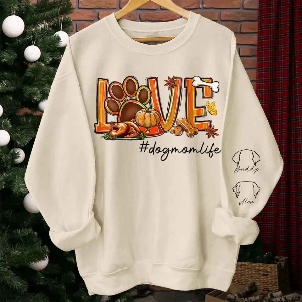 Pets Give Love, No Strings Attached - Dog & Cat Personalized Custom Unisex Sweatshirt With Design On Sleeve - Gift For Pet Owners, Pet Lovers - Image 4