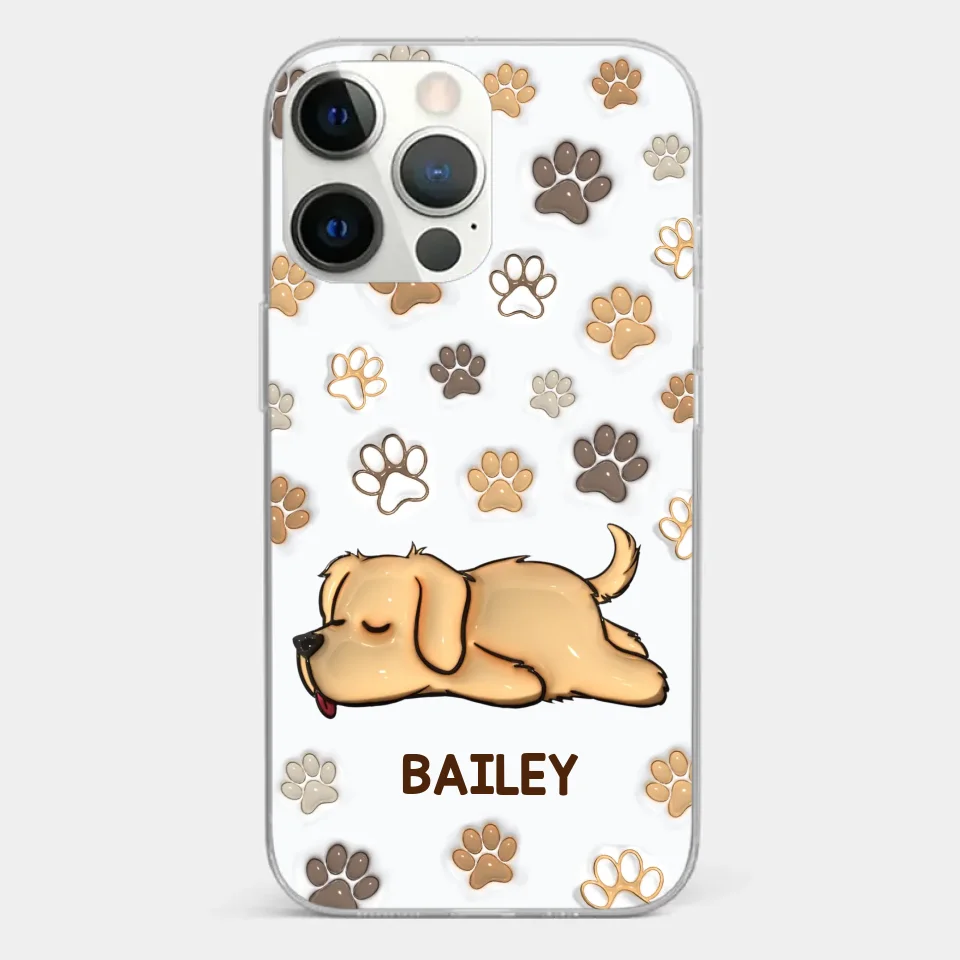 Pets Leave Paw Prints On Our Hearts - Dog & Cat Personalized Custom 3D Inflated Effect Printed Clear Phone Case - Gift For Pet Owners, Pet Lovers - Image 19