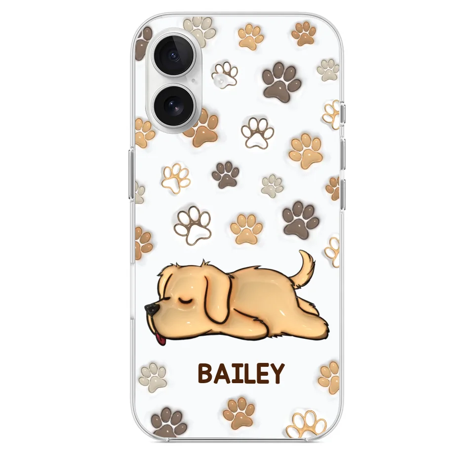 Pets Leave Paw Prints On Our Hearts - Dog & Cat Personalized Custom 3D Inflated Effect Printed Clear Phone Case - Gift For Pet Owners, Pet Lovers - Image 28
