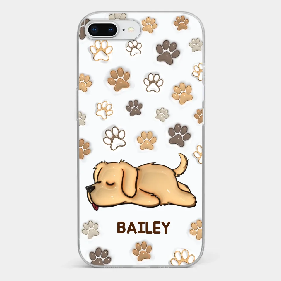 Pets Leave Paw Prints On Our Hearts - Dog & Cat Personalized Custom 3D Inflated Effect Printed Clear Phone Case - Gift For Pet Owners, Pet Lovers - Image 3