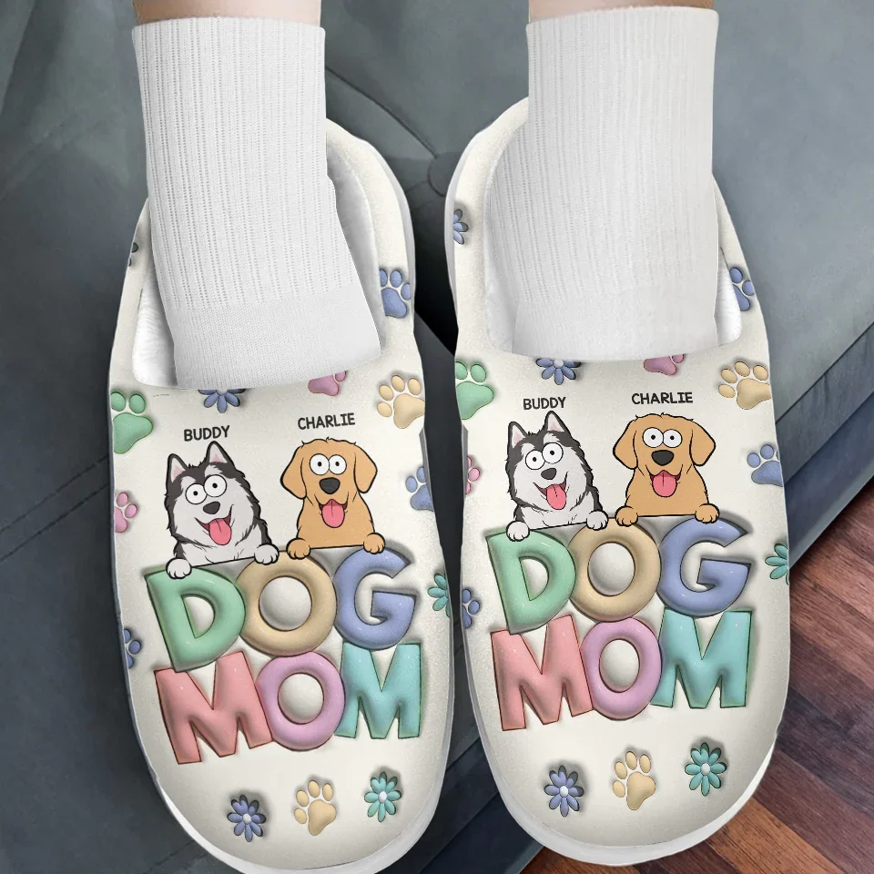 Pets Make Life Pawsome - Dog & Cat Personalized Custom Fluffy Slippers - Christmas Gift For Pet Owners, Pet Lovers - Image 3