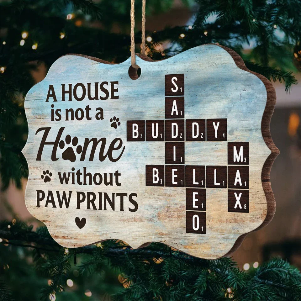 Pets Turn A House Into A Loving Home - Memorial Personalized Custom Ornament - Wood Benelux Shaped - Sympathy Gift, Christmas Gift For Pet Owners, Pet Lovers - Image 5