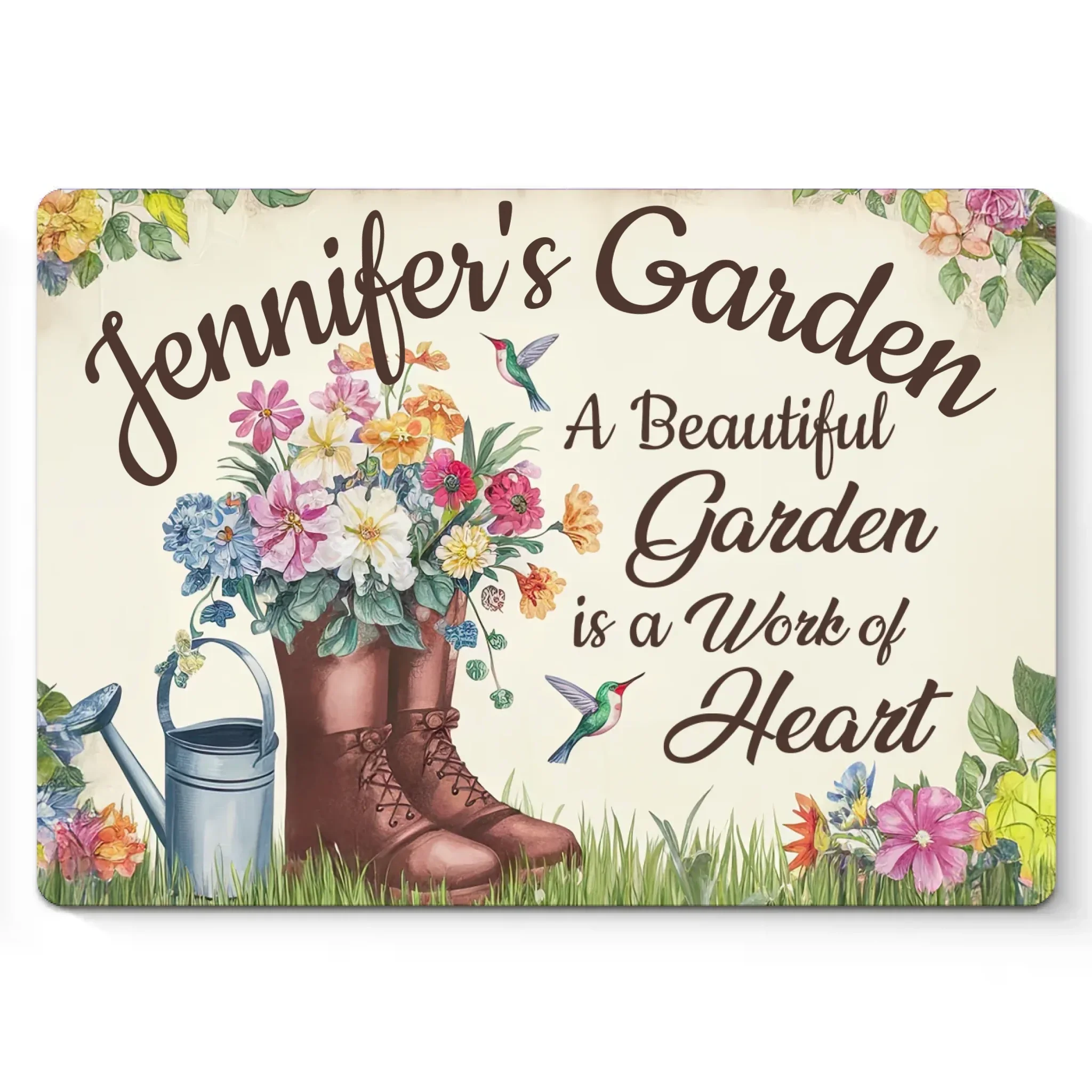 Plant With Full Of Love - Family Personalized Custom Home Decor Metal Sign - Gift For Yourself, Best Friends, Siblings, Family Members - Image 2