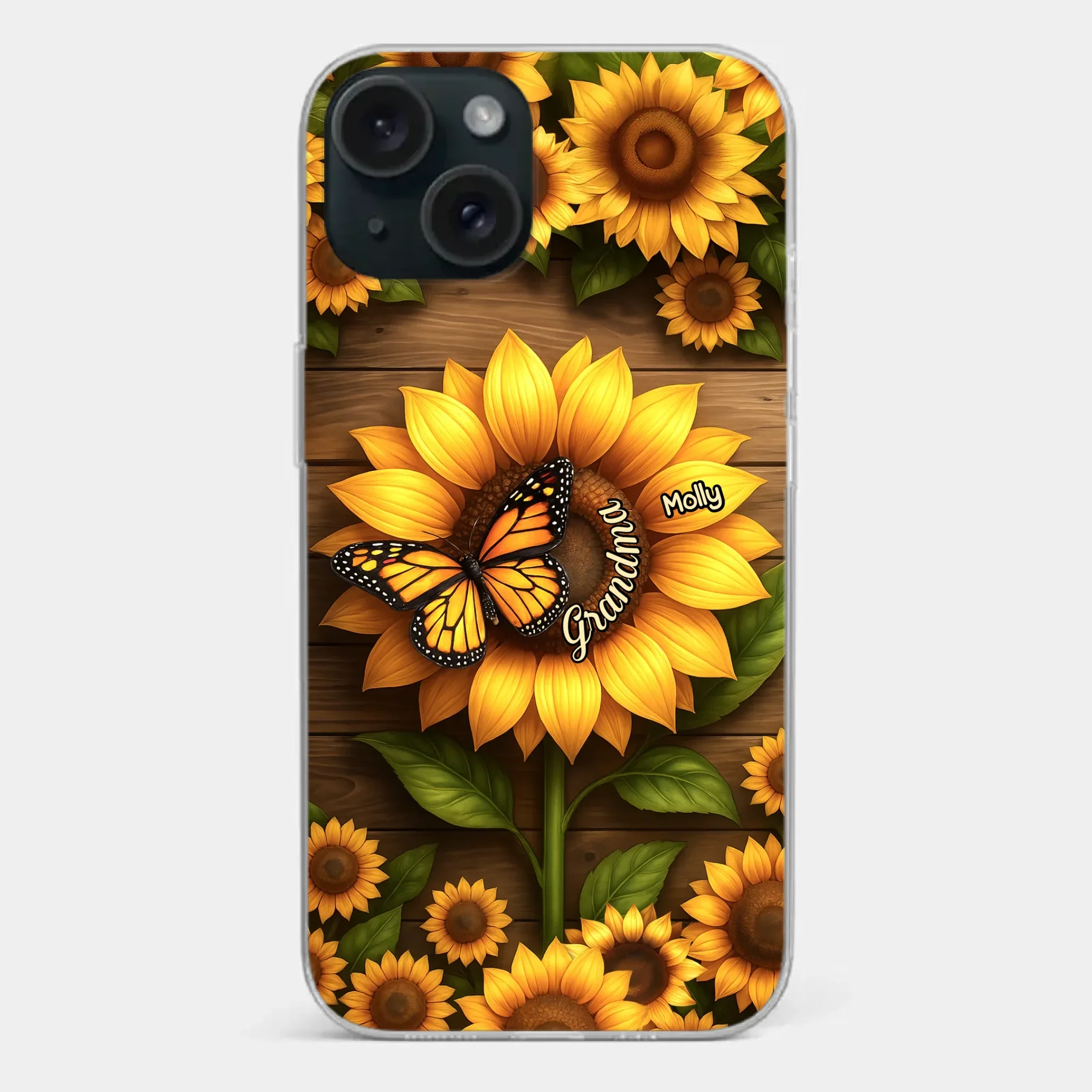 Planted With Love, Blossomed With Grandkids - Family Personalized Custom Clear Phone Case - Mother's Day, Gift For Mom, Grandma - Image 21