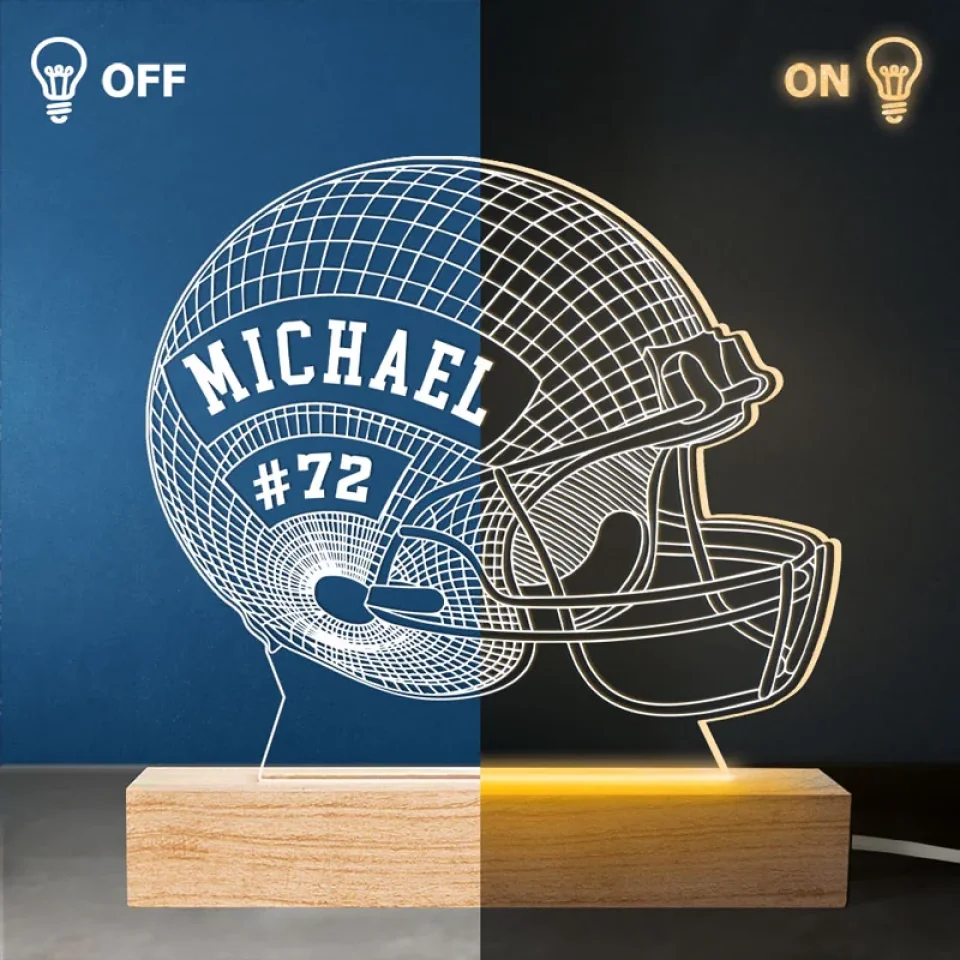 Play With Heart, Win With Pride - Personalized Custom Shaped 3D LED Light - Gift For Sport Lovers, Sport Players - Image 4