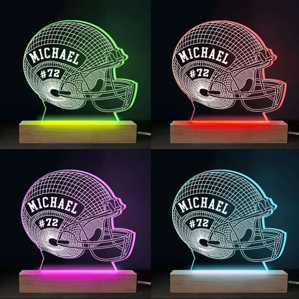 Play With Heart, Win With Pride - Personalized Custom Shaped 3D LED Light - Gift For Sport Lovers, Sport Players - Image 5