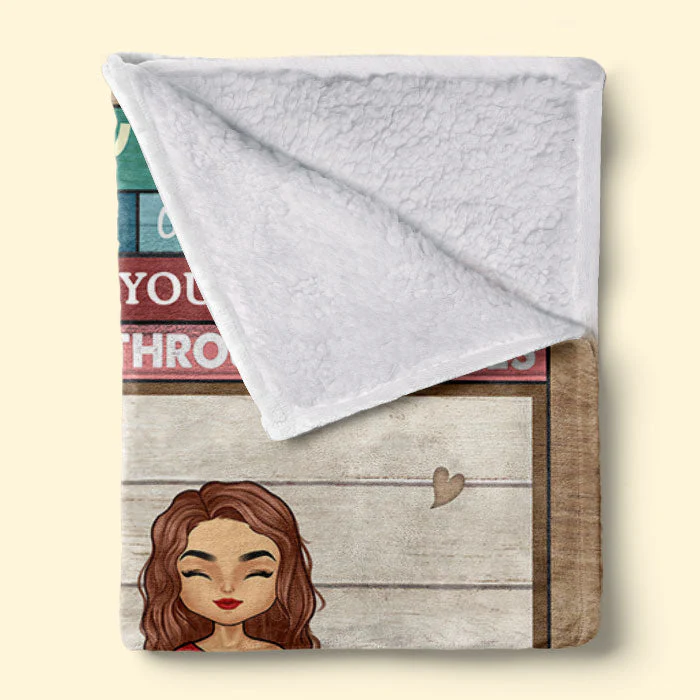 Pretend This Is A Hug From Me - Bestie Personalized Custom Blanket - Christmas Gift For Best Friends, BFF, Sisters - Image 3