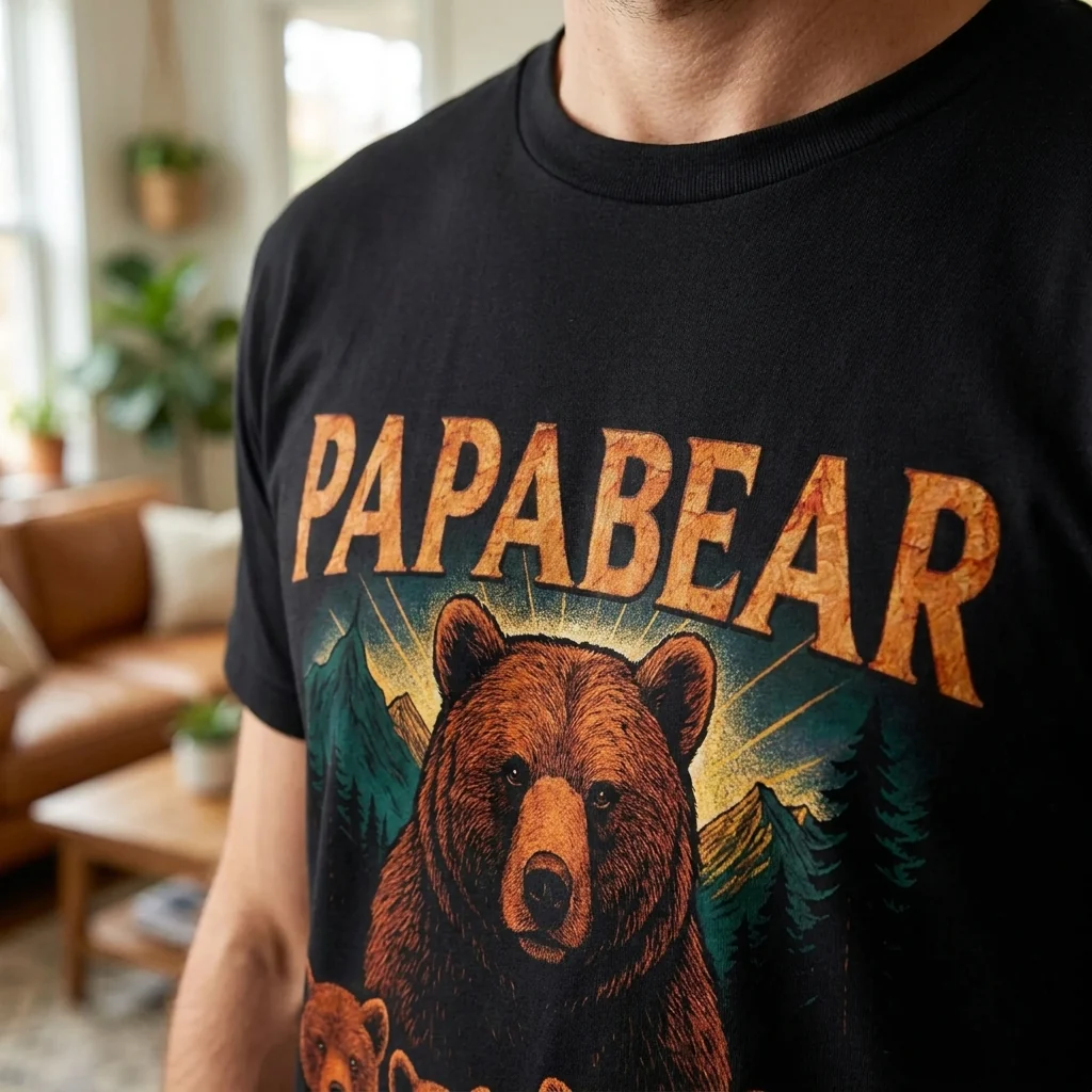Protected By Papa Bear - Family Personalized Custom Unisex T-shirt, Premium T-shirt, Hoodie - Father's Day, Gift For Dad, Grandpa - Image 3