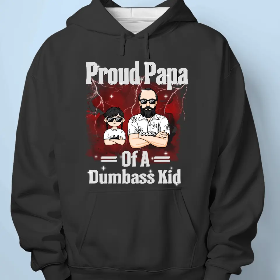 Proud Dad Of A Few Kids - Family Personalized Custom Unisex T-shirt, Hoodie, Sweatshirt - Father's Day, Gift For Dad, Grandpa - Image 5