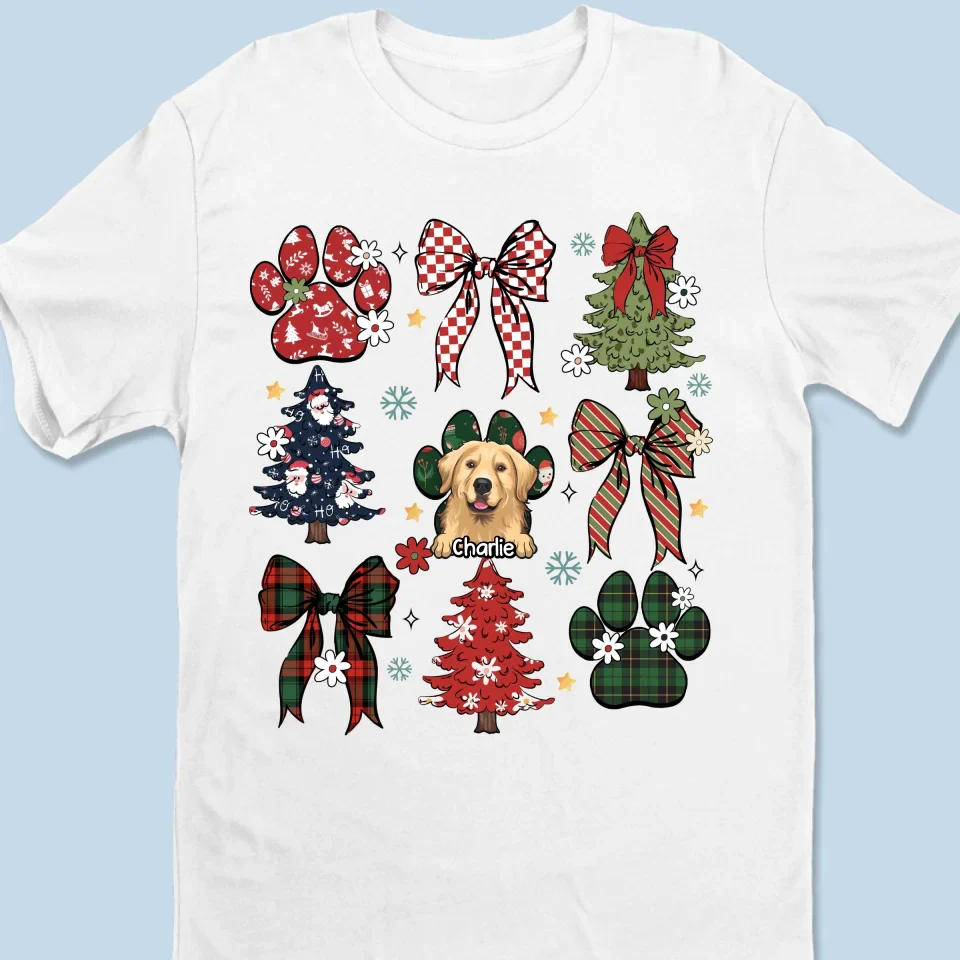 Purring Into The Holiday Spirit - Dog & Cat Personalized Custom Unisex T-shirt, Premium T-shirt, Hoodie - Christmas Gift For Pet Owners, Pet Lovers - Image 6