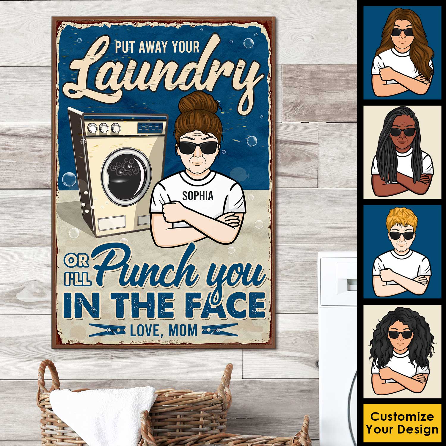 Put Away Your Laundry - Gift For Mother, Personalized Vertical Poster - Image 3
