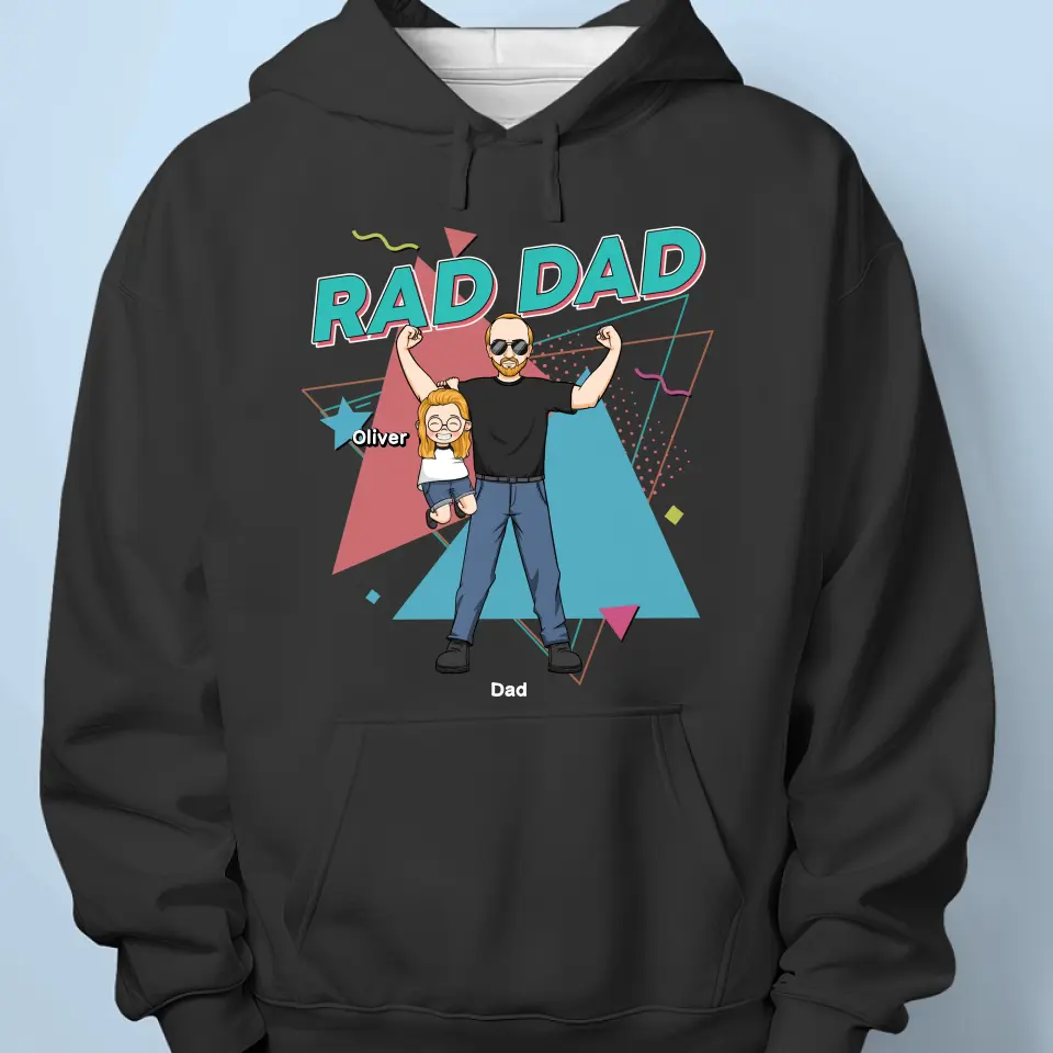Rad Dad - Family Personalized Custom Unisex T-shirt, Hoodie, Sweatshirt - Gift For Dad - Image 5