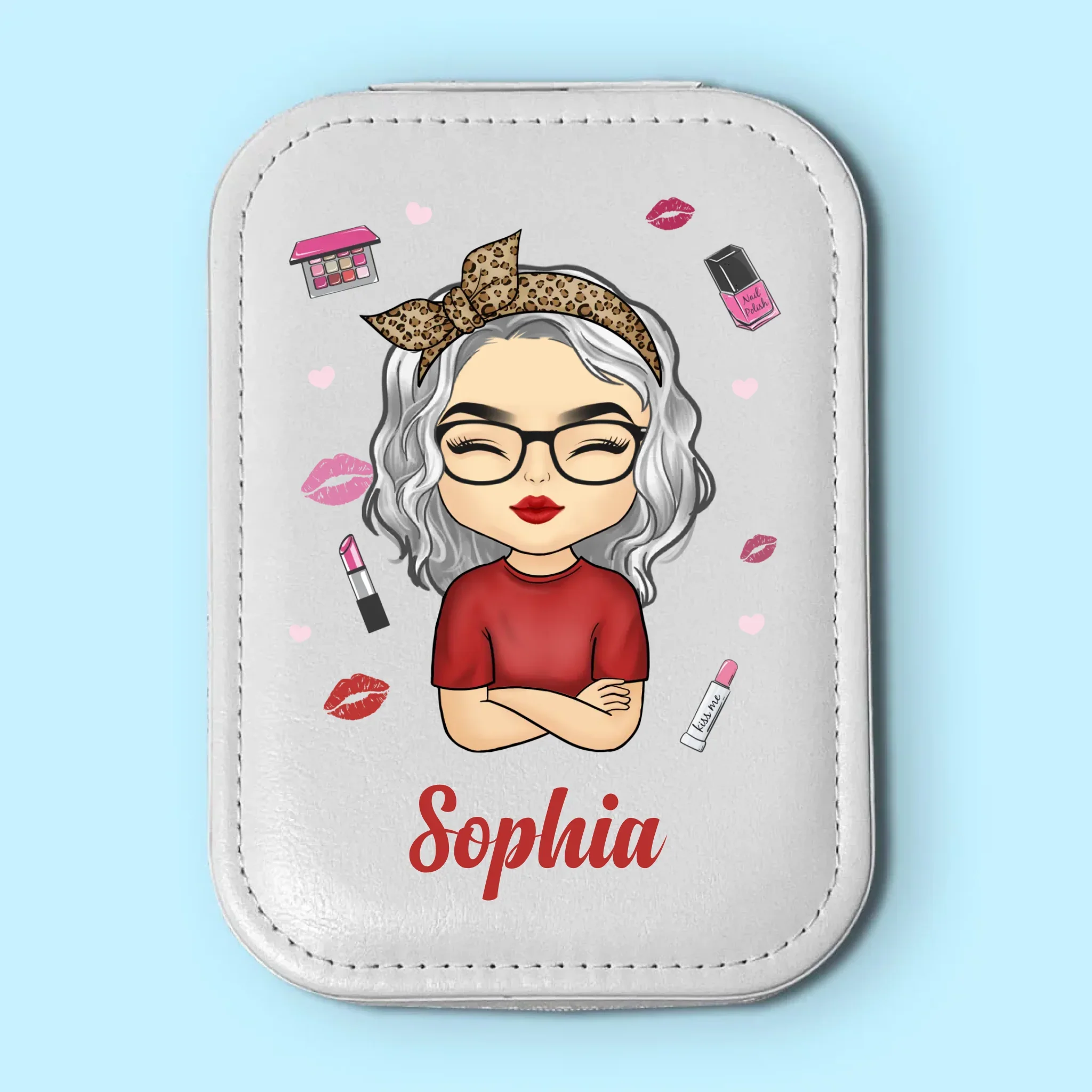 Radiate Confidence, Kindness, And Joy - Family Personalized Custom Jewelry Box LED Makeup - Gift For Yourself, Best Friends, Siblings, Family Members - Image 2