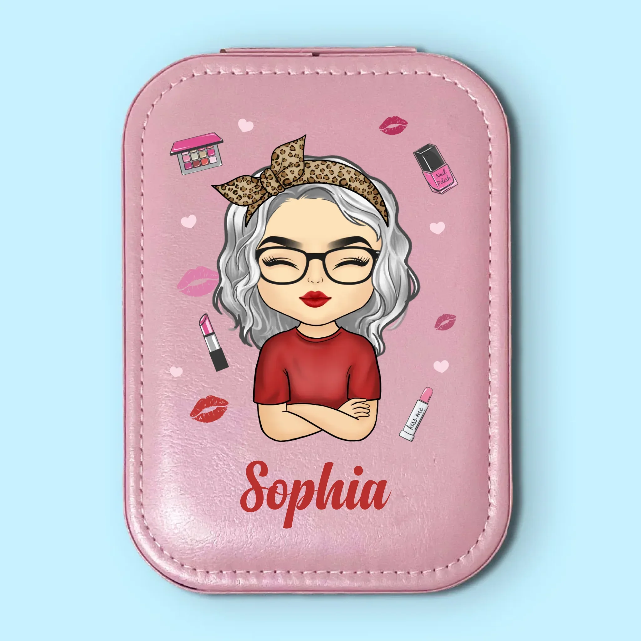 Radiate Confidence, Kindness, And Joy - Family Personalized Custom Jewelry Box LED Makeup - Gift For Yourself, Best Friends, Siblings, Family Members - Image 3