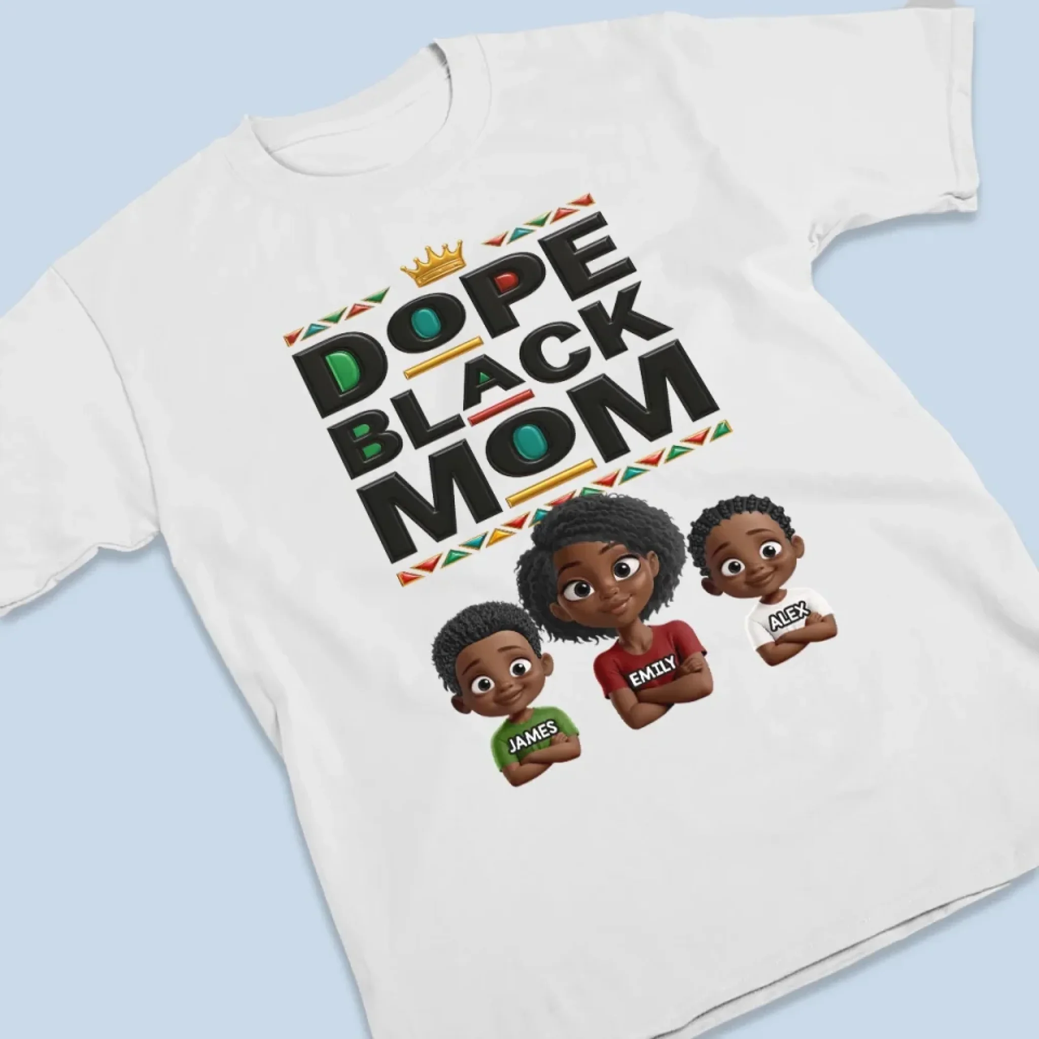 Raising Royalty With Love - Family Personalized Custom Unisex T-shirt, Premium T-shirt, Hoodie - Mother's Day, Gift For Mom - Image 3