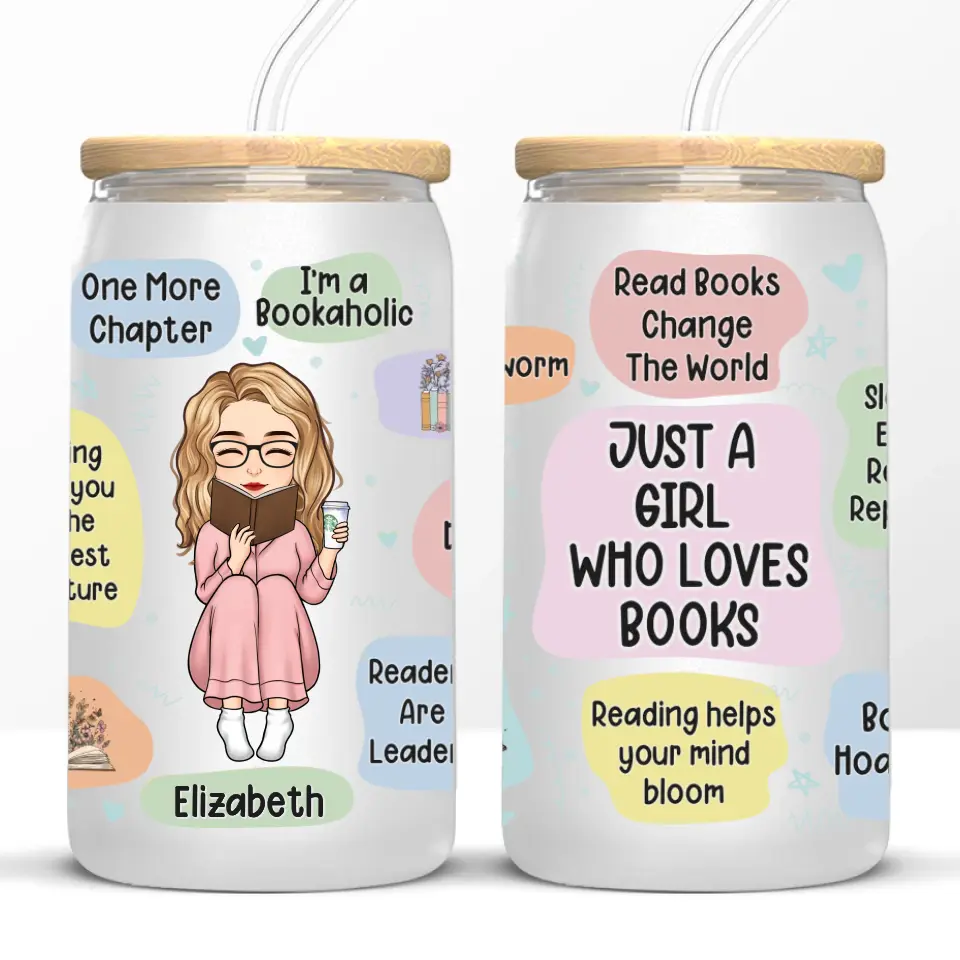 Read Books Change The World - Book Lovers Personalized Custom Glass Cup, Iced Coffee Cup - Gift For Book Lovers - Image 6