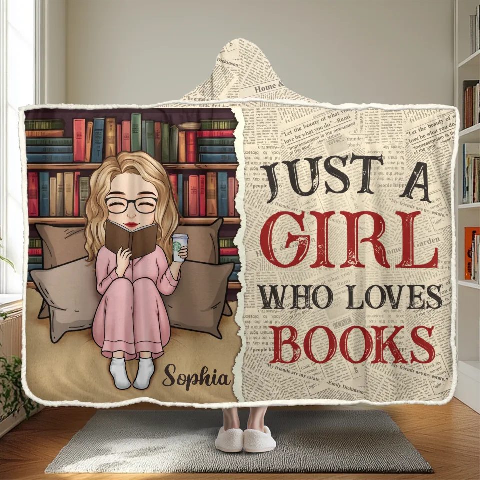 Reading Is Breathing For The Mind - Personalized Custom Snuggle Blanket, Hoodie Blanket - Christmas Gift For Book Lovers - Image 2