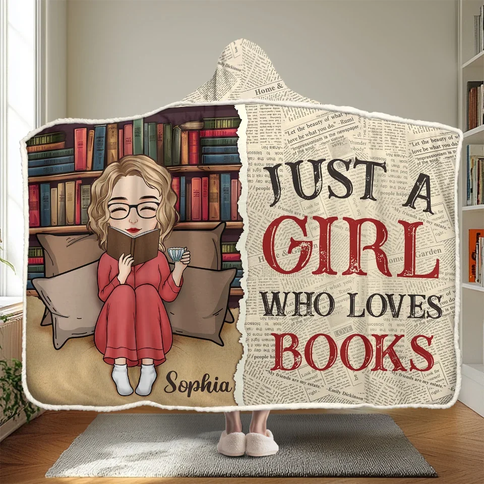 Reading Is Breathing For The Mind - Personalized Custom Snuggle Blanket, Hoodie Blanket - Christmas Gift For Book Lovers - Image 3
