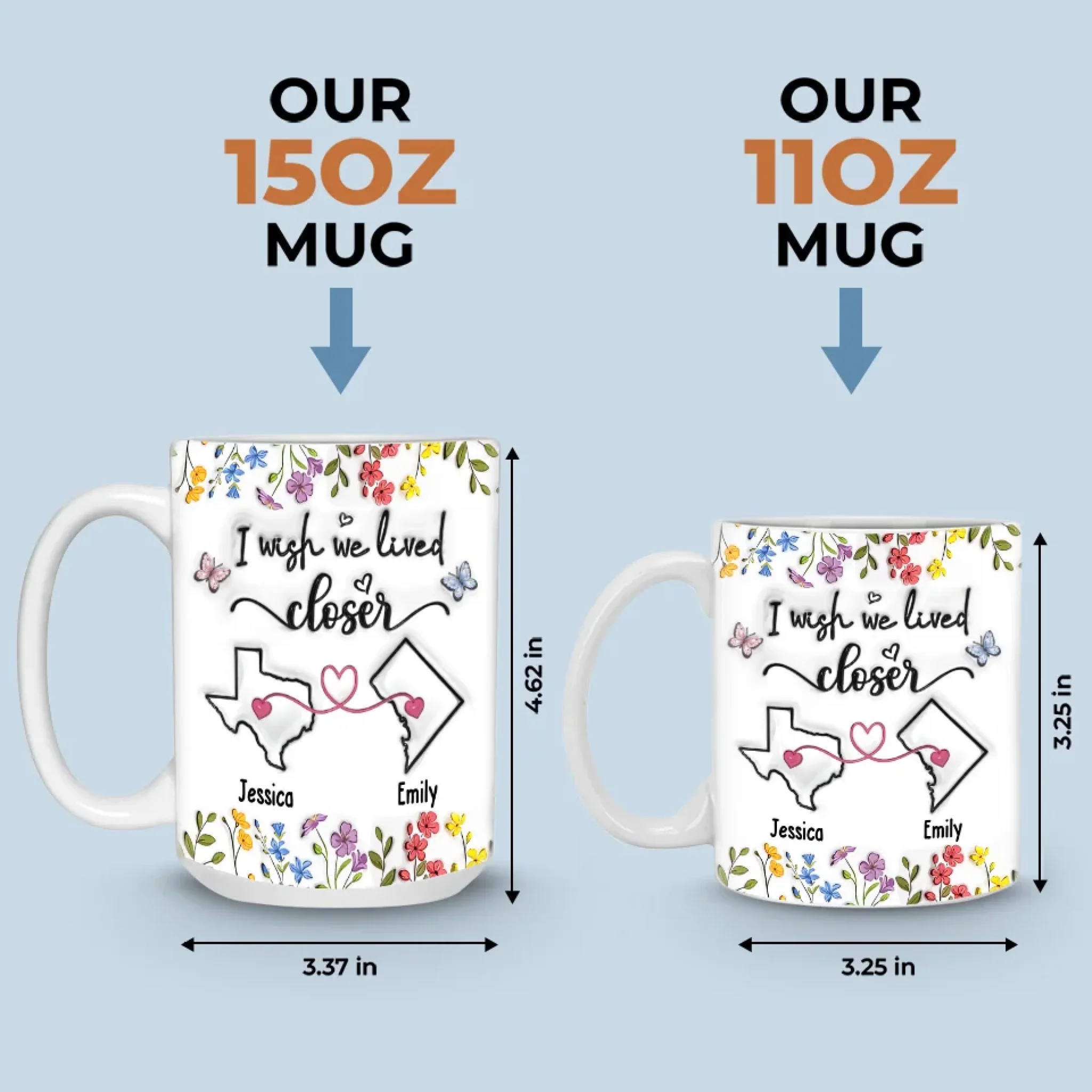 Real Friendship Transcends Time And Space - Bestie Personalized Custom 3D Inflated Effect Printed Mug - New Arrival, Gift For Best Friends, BFF, Sisters AMZ - Image 6