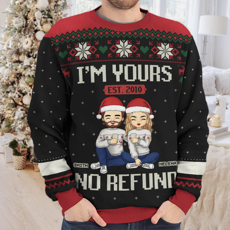Remember I'm Yours - Couple Personalized Custom Ugly Sweatshirt - Unisex Wool Jumper - Christmas Gift For Husband Wife, Anniversary - Image 4