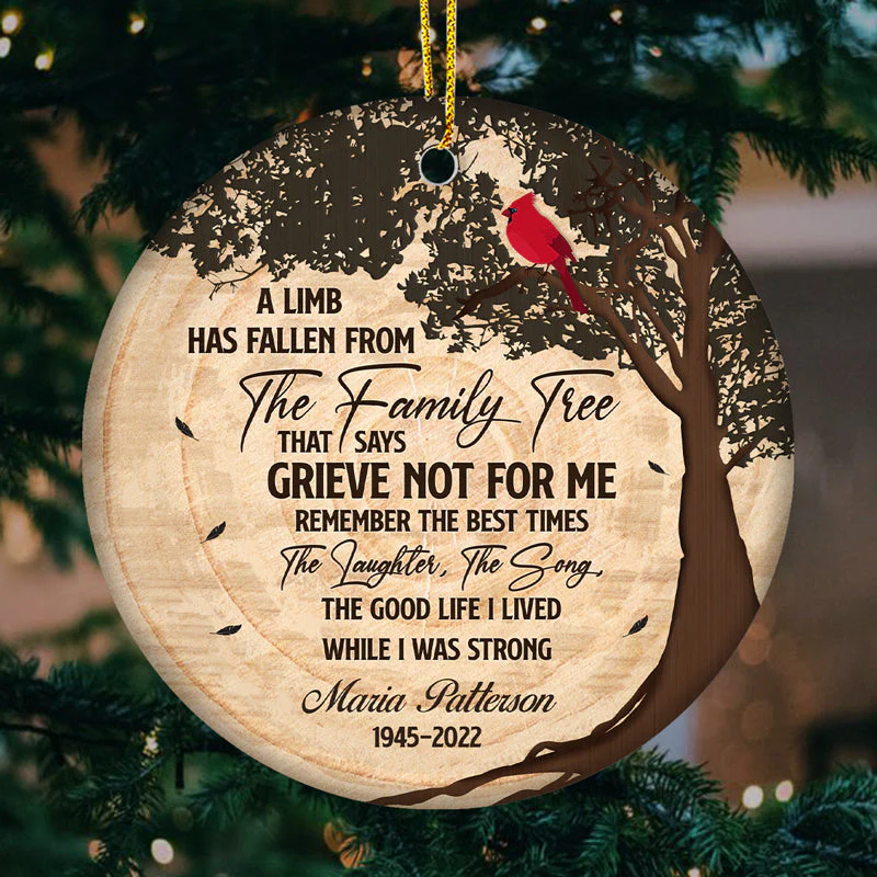 Remember The Best Times - Memorial Personalized Custom Ornament - Ceramic Round Shaped - Sympathy Gift For Family Members
