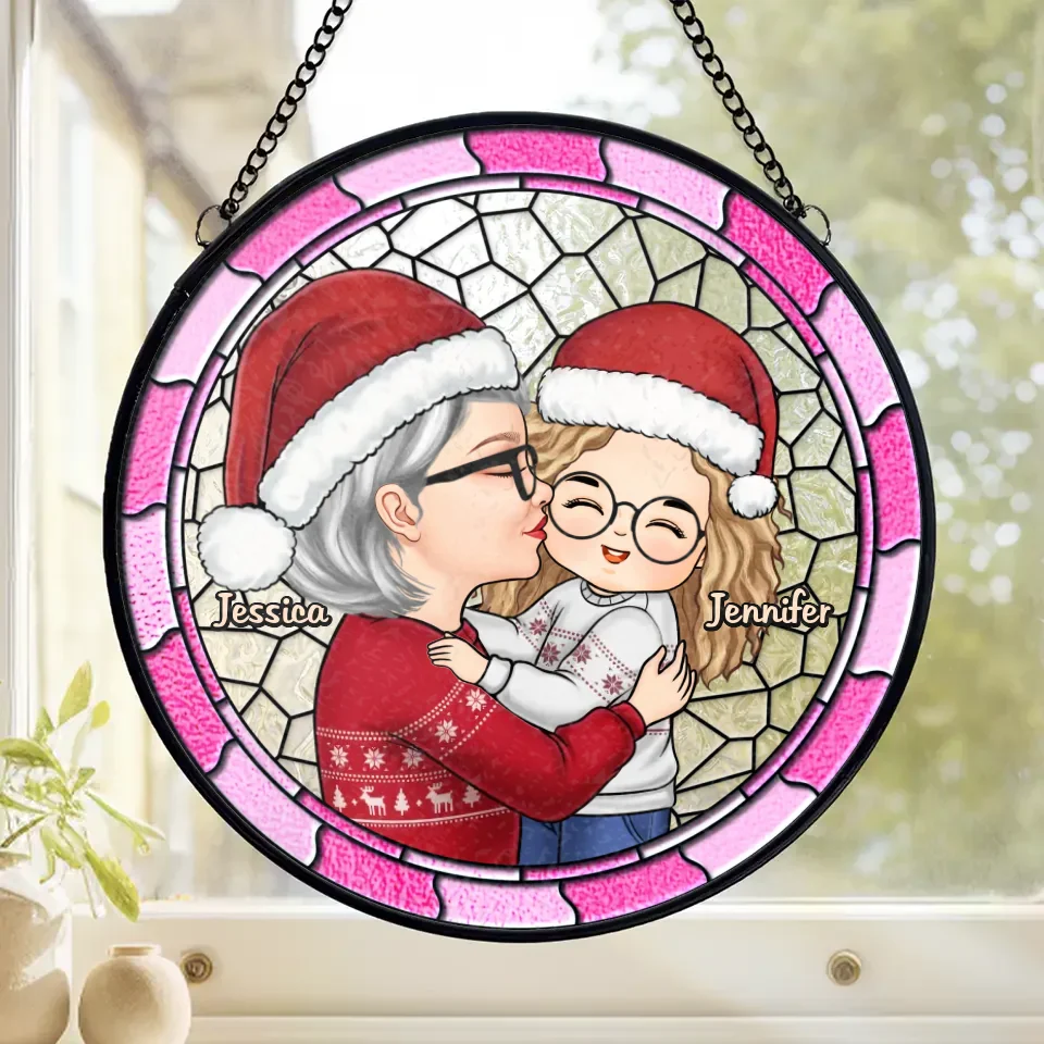 Remember This Christmas - Family Personalized Custom Stained Glass Window Hanging Suncatcher - Christmas Gift For Grandma - Image 2