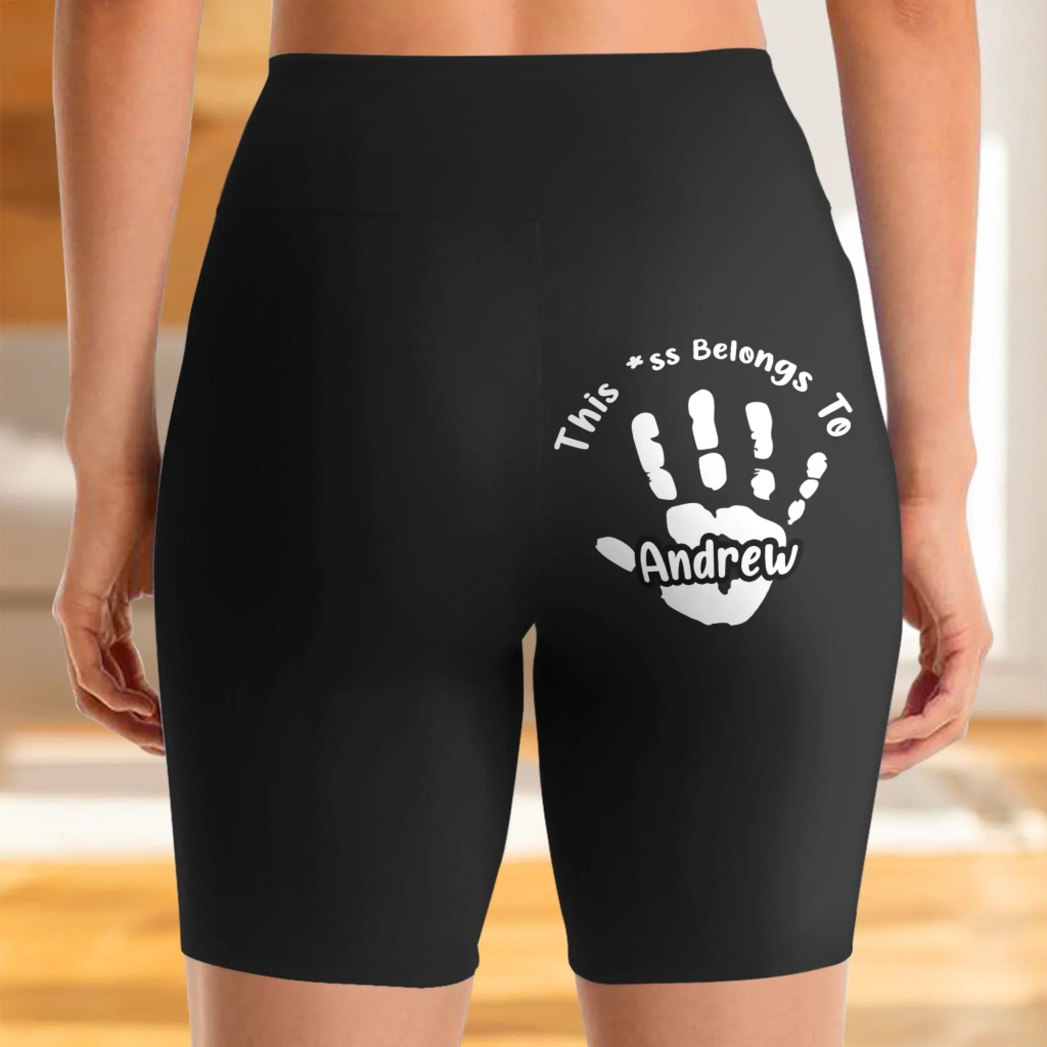 Reserved For One Lucky Hand - Couple Personalized Custom Biker Leggings - Gifts For Wife, Anniversary - Image 5