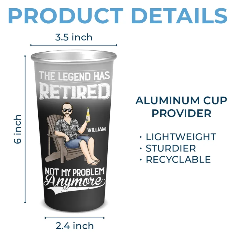 Retired People Feel Happy On Monday - Personalized Custom Aluminum Changing Color Cup - Appreciation, Retirement Gift For Coworkers, Work Friends, Colleagues - Image 5