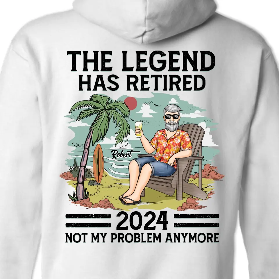 Retired See You At The Beach - Personalized Custom Back Printed Unisex T-shirt, Hoodie, Sweatshirt - Appreciation, Retirement Gift For Coworkers, Work Friends, Colleagues - Image 4