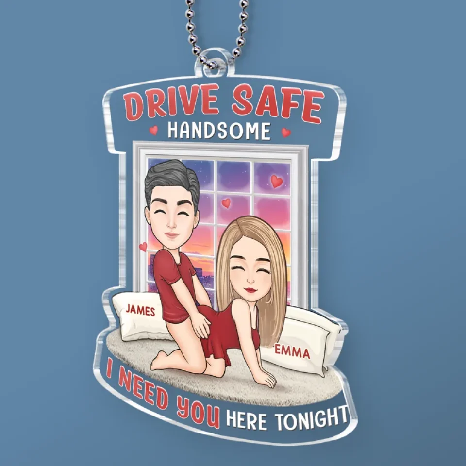Road Trippin - Couple Personalized Custom Car Ornament - Acrylic Custom Shaped - Gift For Husband Wife, Anniversary - Image 3