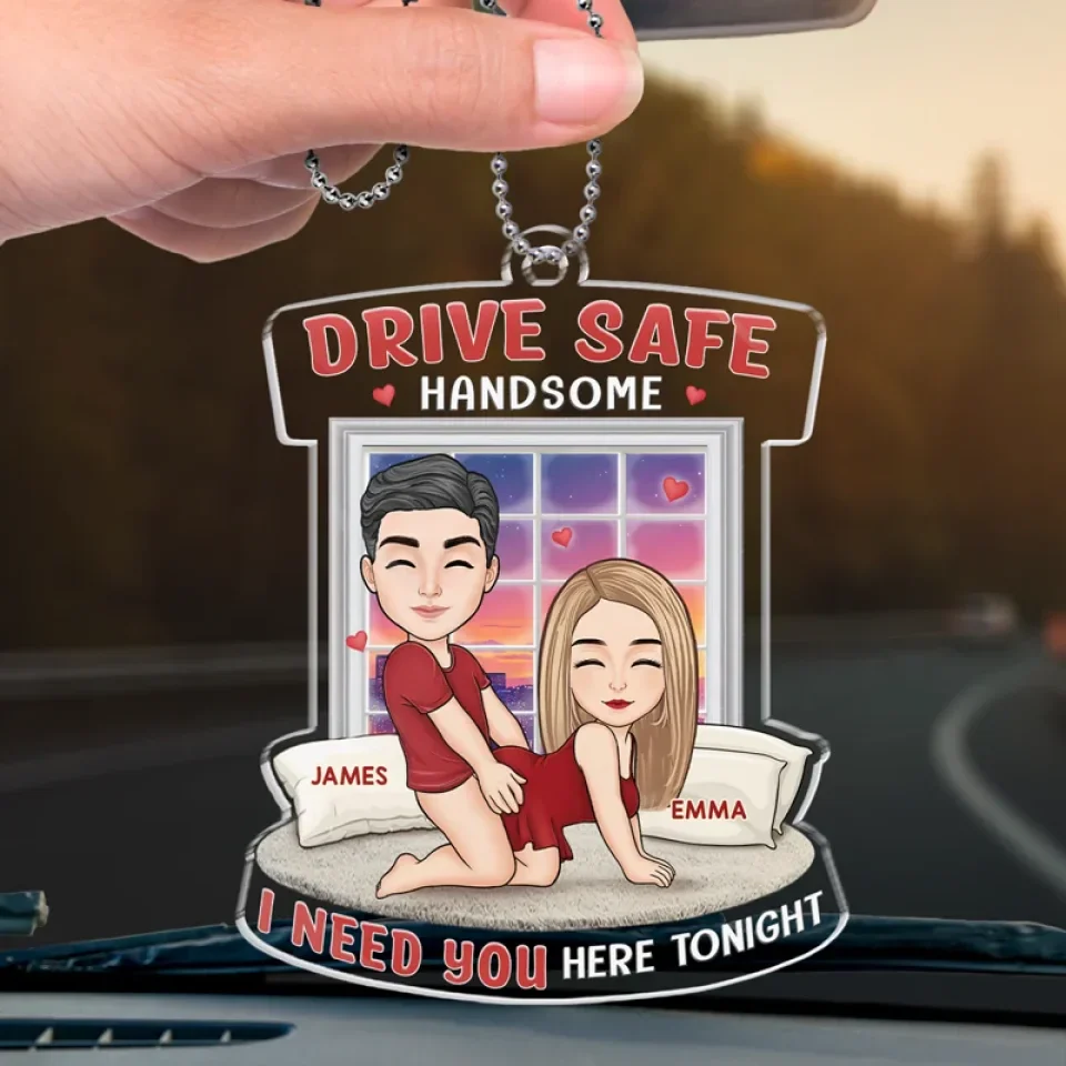 Road Trippin - Couple Personalized Custom Car Ornament - Acrylic Custom Shaped - Gift For Husband Wife, Anniversary - Image 4