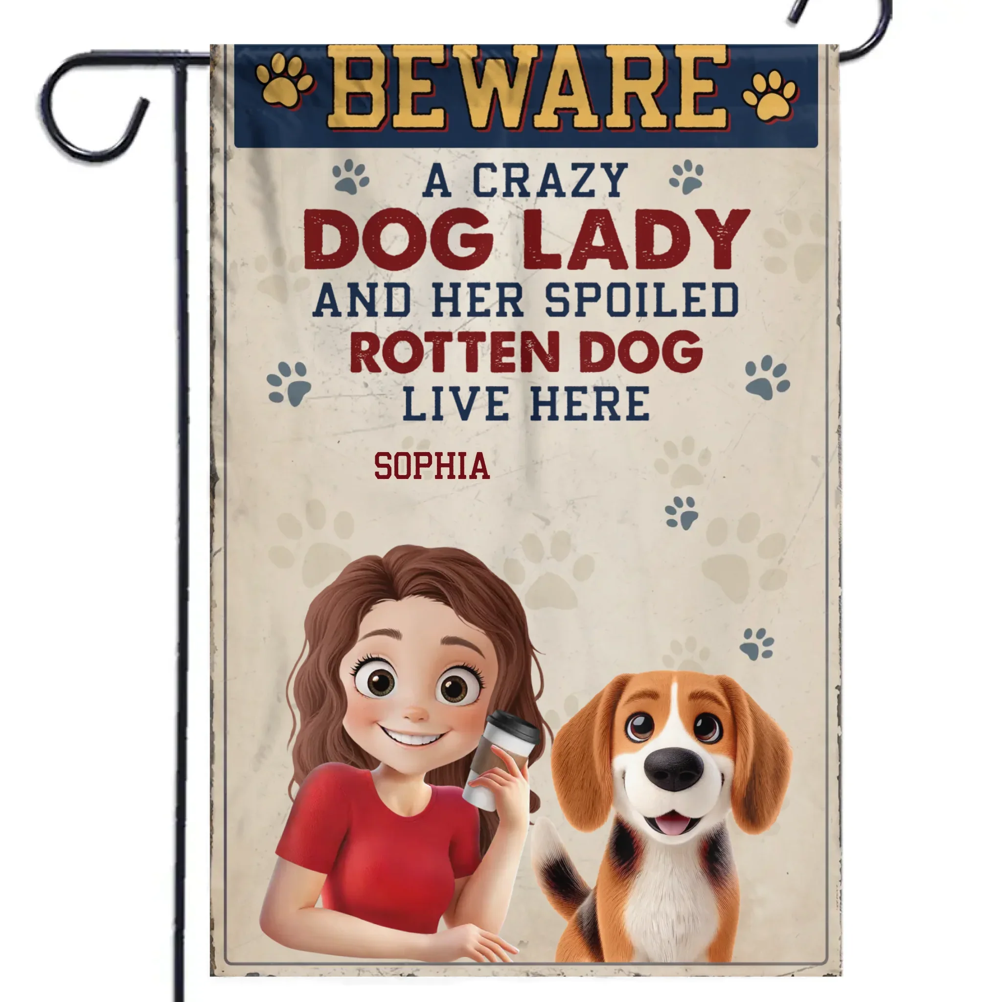Rotten Dogs, Happy Hearts - Dog & Cat Personalized Custom Flag - Gift For Pet Owners, Pet Lovers - Image 2