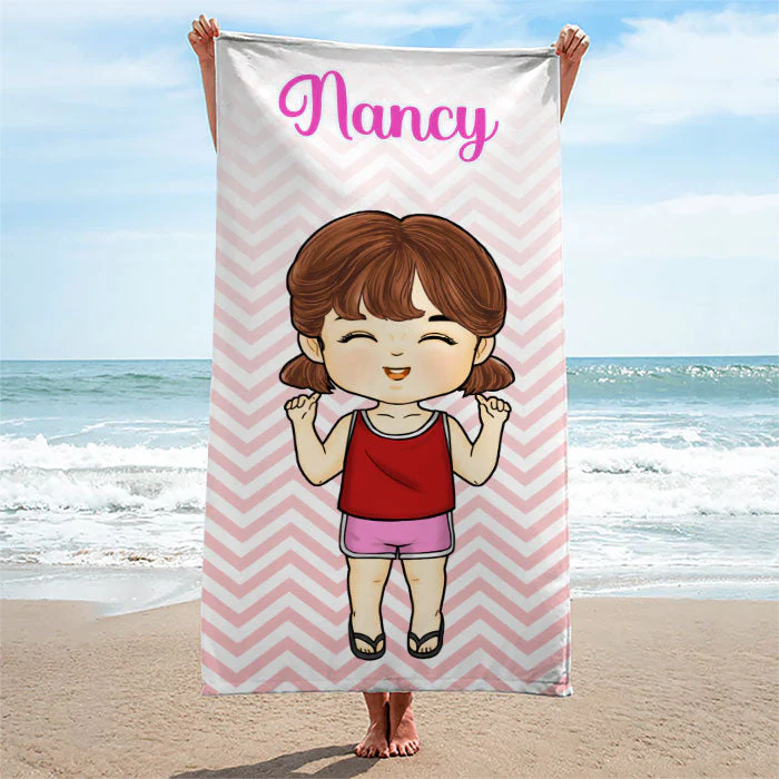 Salt In The Air Sand In Our Hair - Personalized Custom Beach Towel - Gift For Family, Gift For Kids, Christmas Gift - Image 2