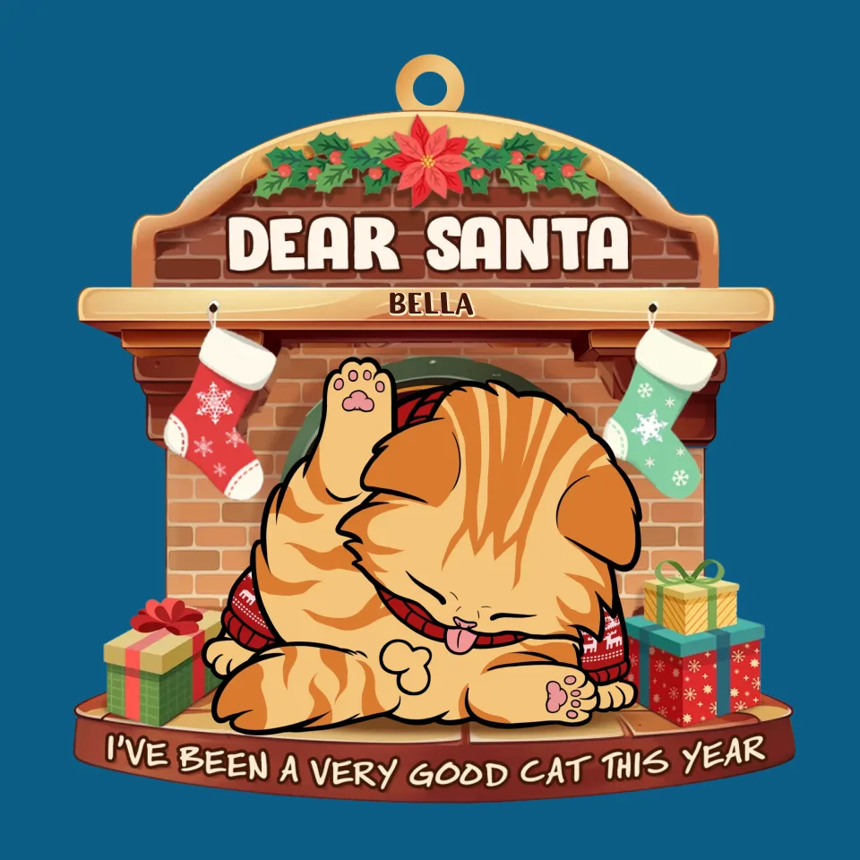 Santa Paws Is The Best Clause - Cat Personalized Custom Ornament - Wood Custom Shaped - Christmas Gift For Pet Owners, Pet Lovers - Image 2
