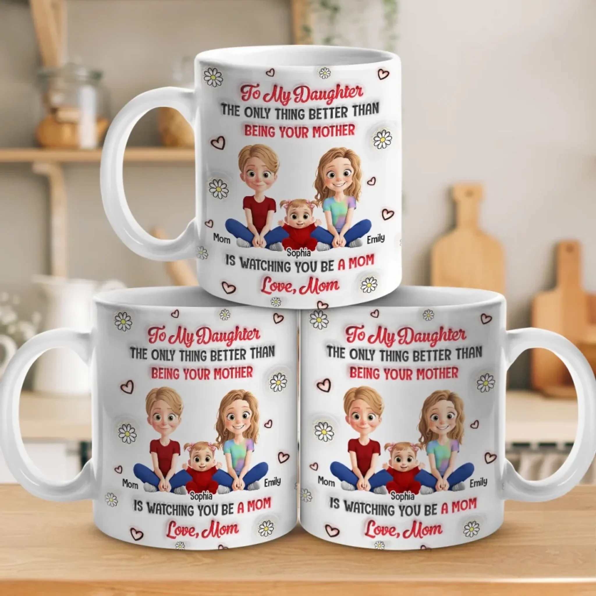 Seeing You Become A Mom Makes Me So Proud - Family Personalized Custom 3D Inflated Effect Printed Mug - Mother's Day, Gift For Mom, Grandma - Image 5