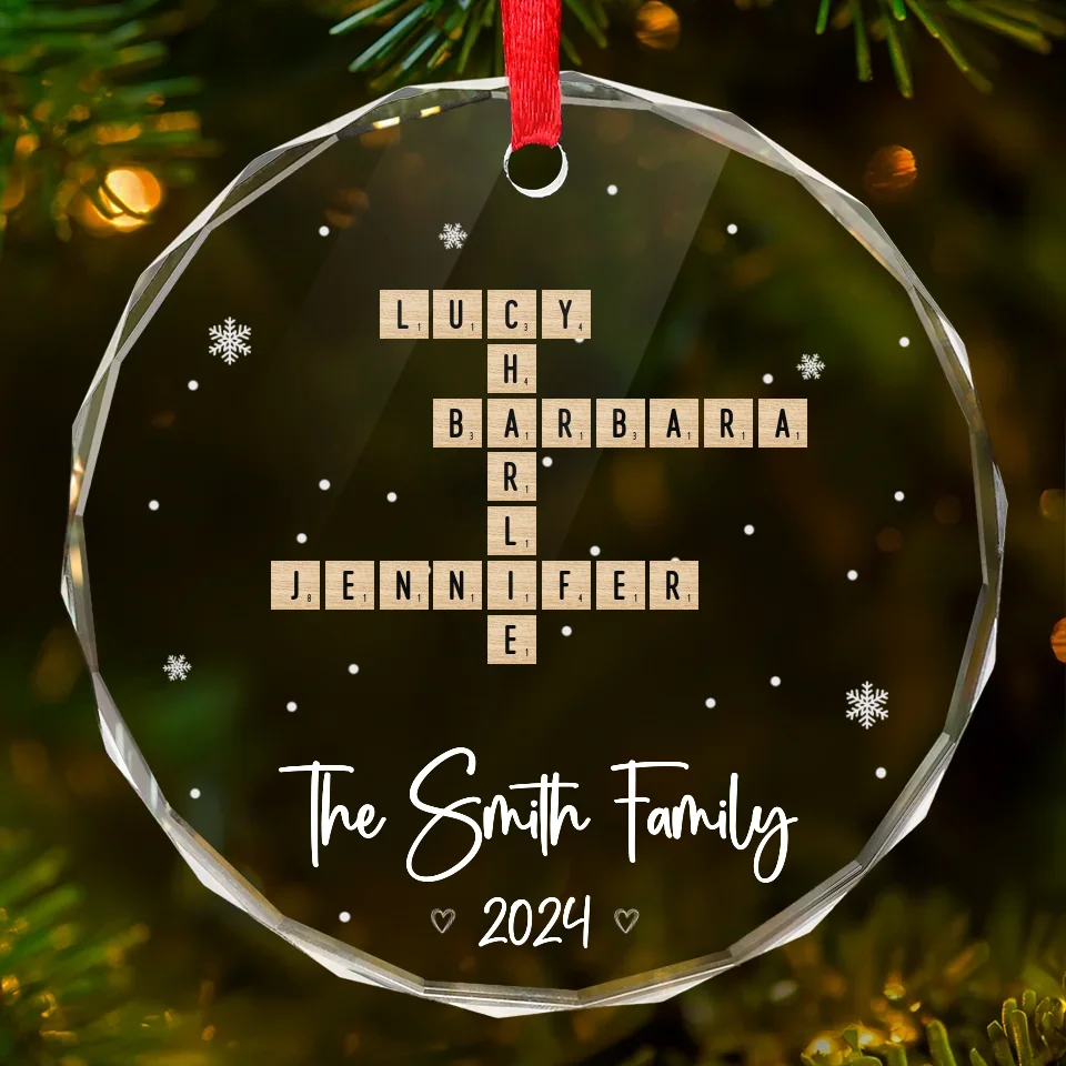 Sending Love And Comfort During This Time - Family Personalized Custom Circle Glass Ornament - New Arrival, Christmas Gift For Family Members AMZ - Image 2