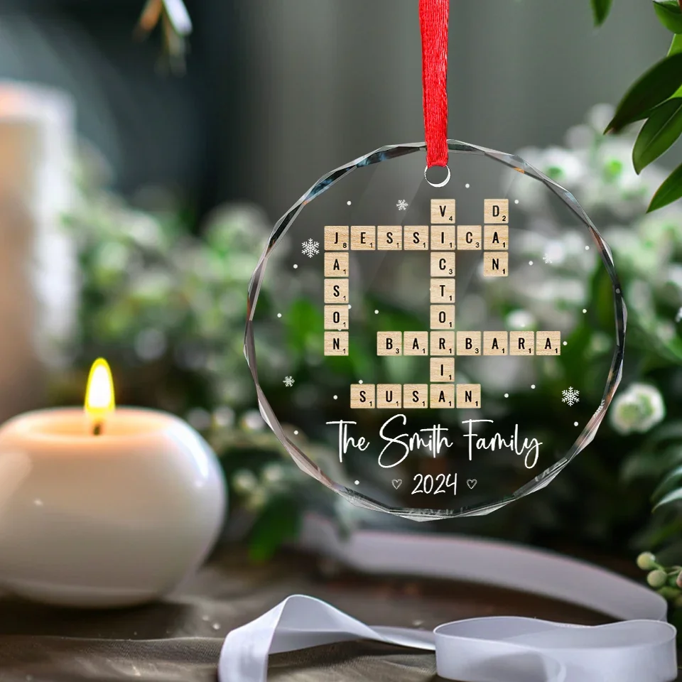 Sending Love And Comfort During This Time - Family Personalized Custom Circle Glass Ornament - New Arrival, Christmas Gift For Family Members AMZ1 - Image 4