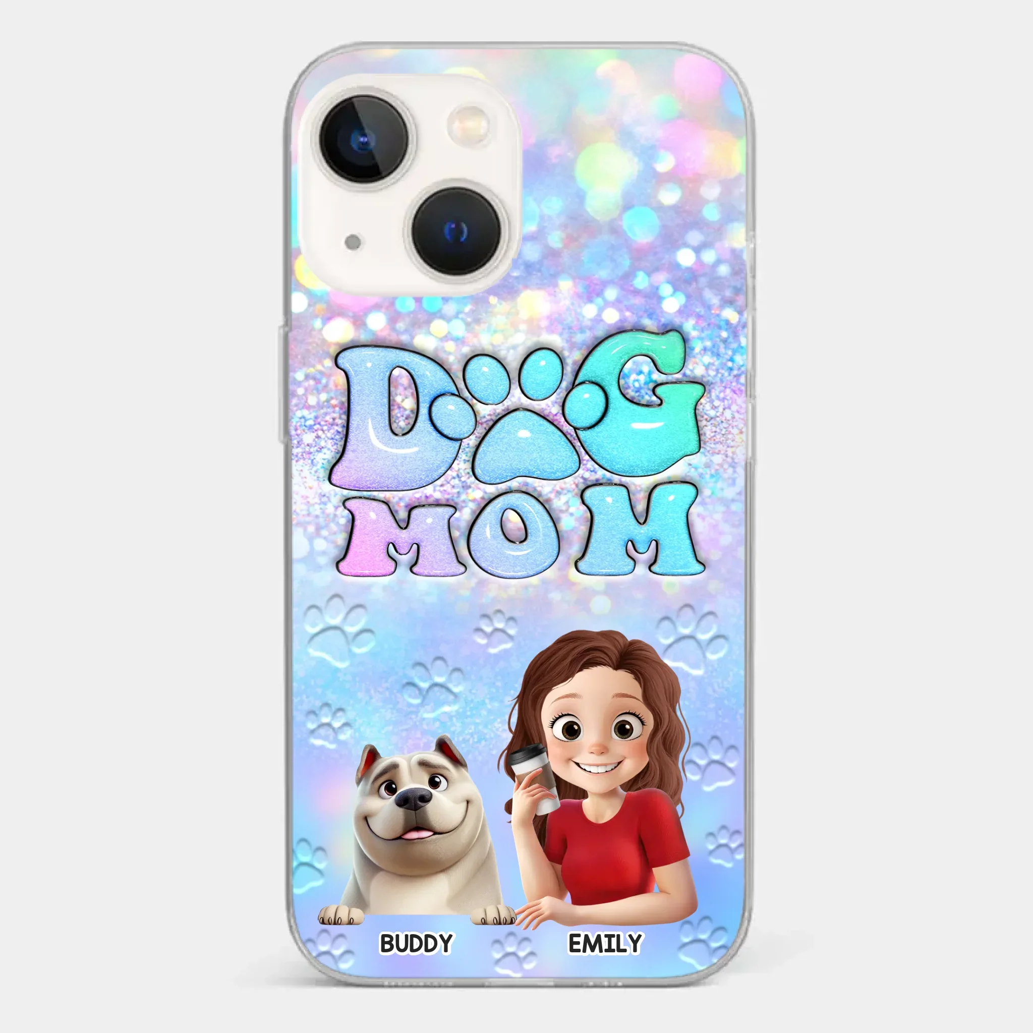 She’s The Mom, I’m The Boss - Dog Personalized Custom Clear Phone Case - Mother's Day, Gift For Pet Owners, Pet Lovers - Image 14