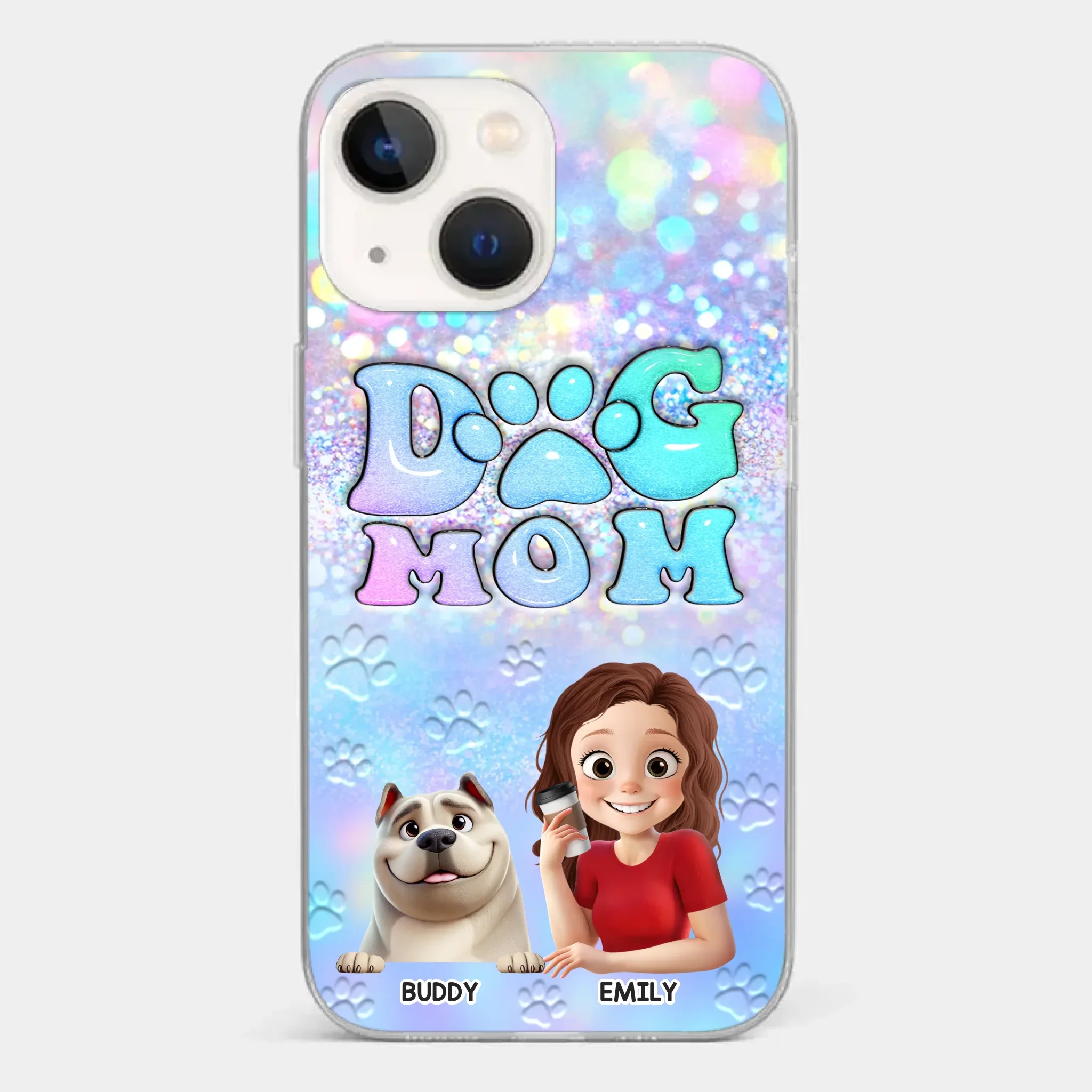 She’s The Mom, I’m The Boss - Dog Personalized Custom Clear Phone Case - Mother's Day, Gift For Pet Owners, Pet Lovers - Image 17