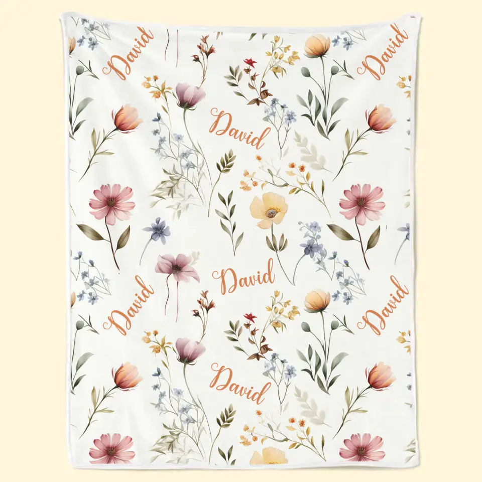 Shine And Bright Like A Flower - Family Personalized Custom Baby Blanket - Gift For Baby Kids, Newborn Baby - Image 2