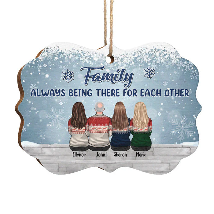 Siblings Are Ready To Face Whatever Life Sends  - Family Personalized Custom Ornament - Wood Benelux Shaped - Christmas Gift For Siblings, Brothers, Sisters, Cousins - Image 2