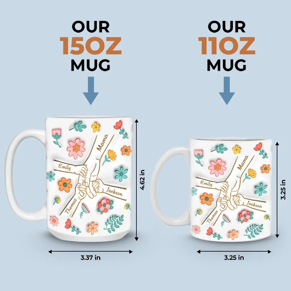 Silent Sacrifices Reflect Endless Love - Family Personalized Custom 3D Inflated Effect Printed Mug - Christmas Gift For Mom, Grandma - Image 6