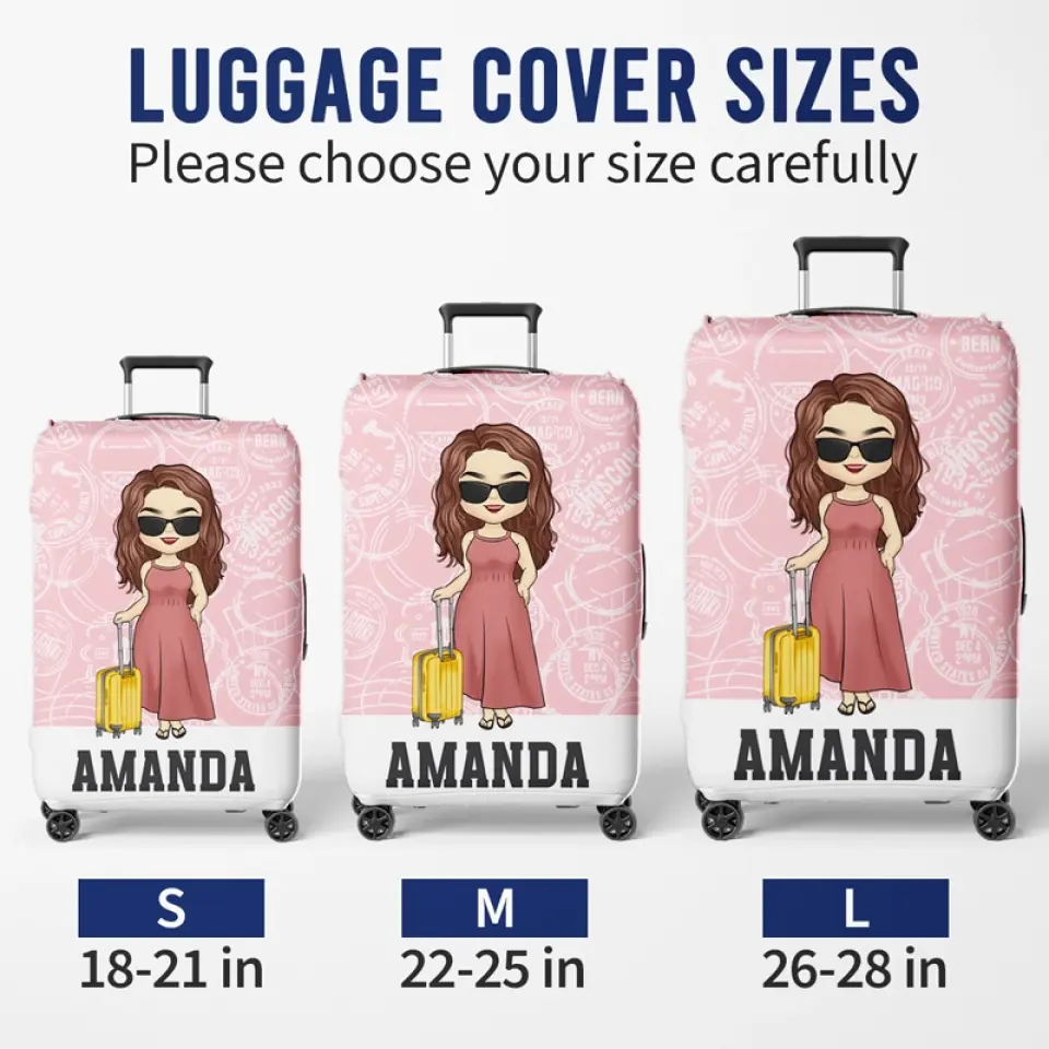 So The Adventure Begins - Travel Personalized Custom Luggage Cover - Holiday Vacation Gift, Gift For Adventure Travel Lovers - Image 6