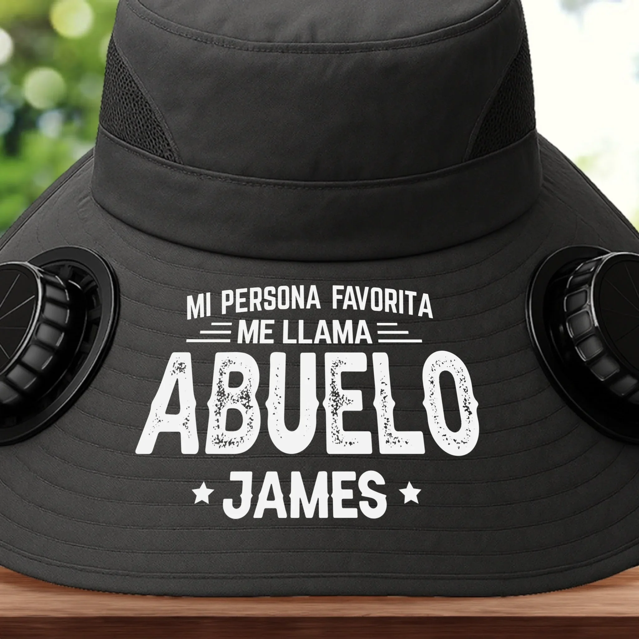 Sombrero Personalizado Con Ventiladores De Energía Solar - Regalos De Cumpleaños Personalizados Para Papá, Abuelo - Nada Supera Ser Llamado Abuelo - Image 3