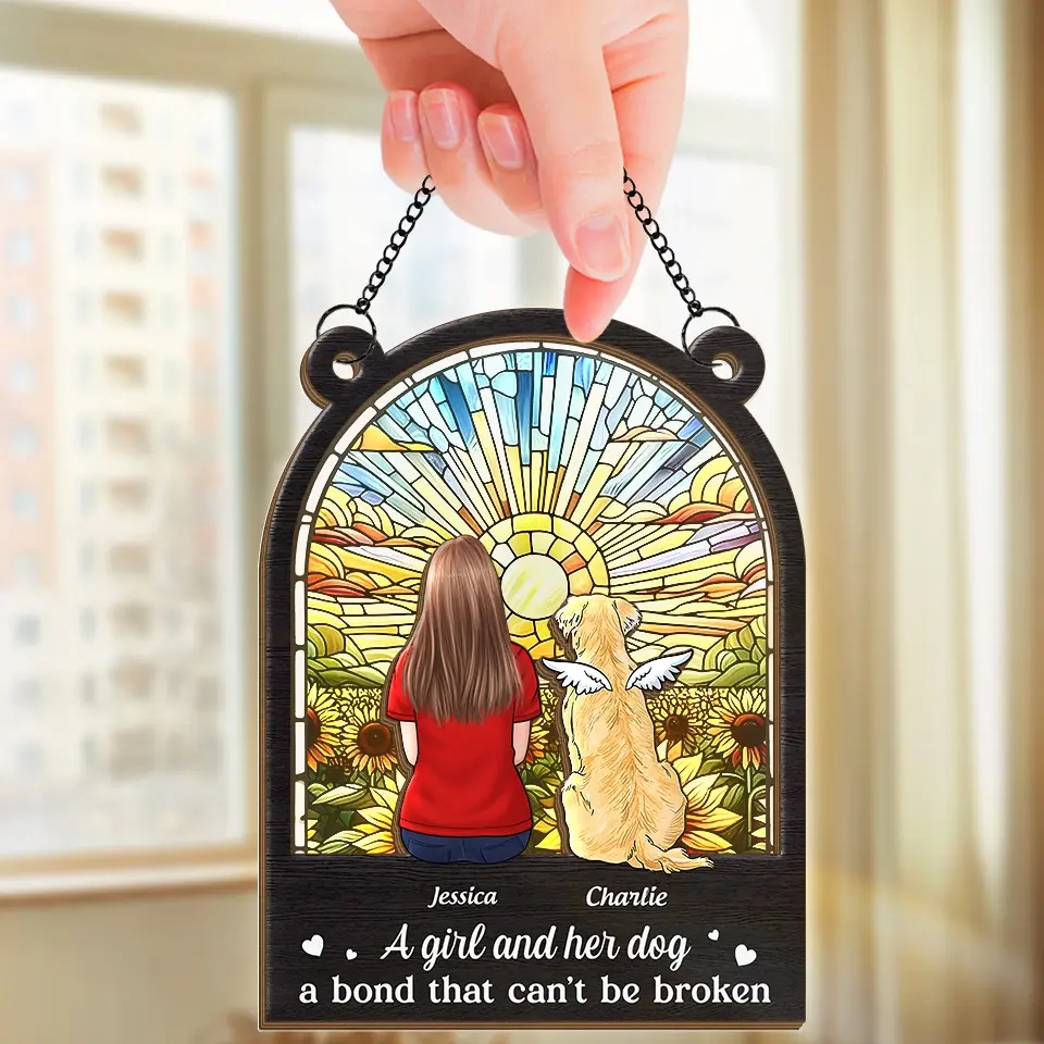 Some Bonds Can Never Be Broken - Memorial Personalized Window Hanging Suncatcher - Sympathy Gift For Pet Owners, Pet Lovers - Image 3