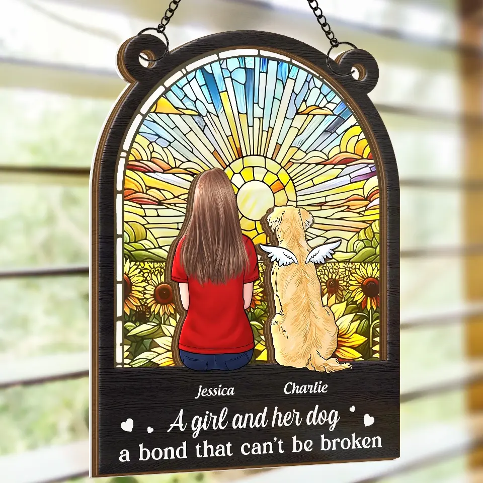 Some Bonds Can Never Be Broken - Memorial Personalized Window Hanging Suncatcher - Sympathy Gift For Pet Owners, Pet Lovers - Image 4