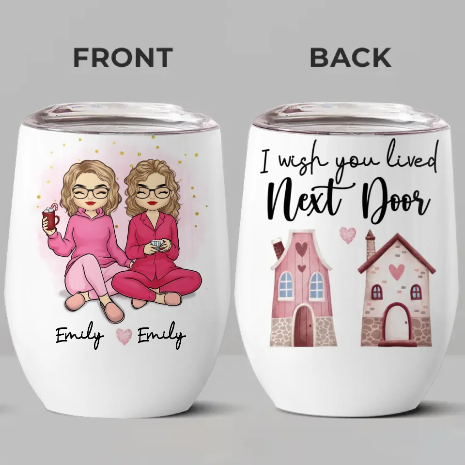 Some Friendships Are Timeless - Bestie Personalized Custom Wine Tumbler - Christmas Gift For Best Friends, BFF, Sisters - Image 2