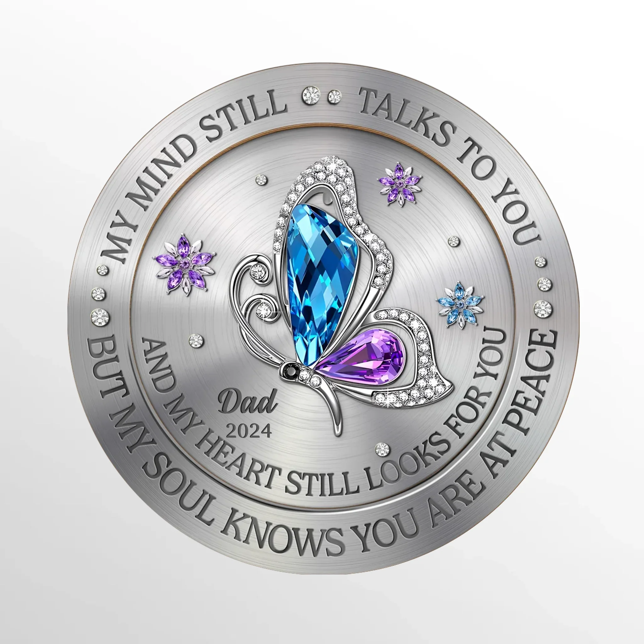 Some Part Of Me Will Always Search For You - Memorial Personalized Custom Car Visor Clip - Sympathy Gift For Family Members - Image 3