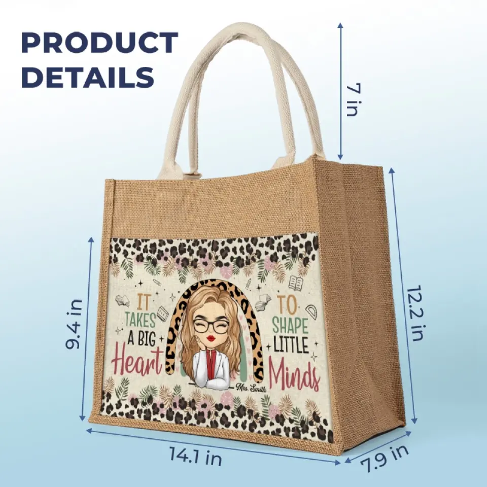 Sometimes You Forget You Are Awesome - Teacher Personalized Custom Tote Gift Bags, Jute Tote Bags, Beach Bags - Gift For Teacher - Image 5